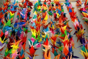 Paper Cranes for Japan